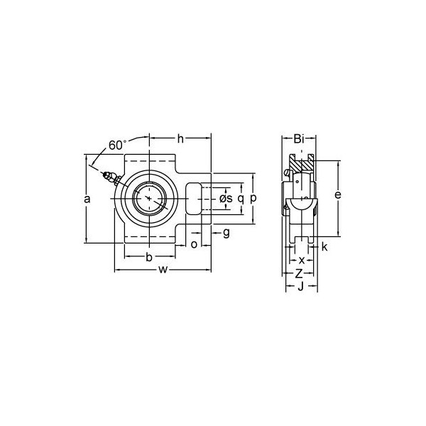 SINGLE ROW BALL BEARING, 1-11/16'' MEDIUM SET SCREW TAKE-UP